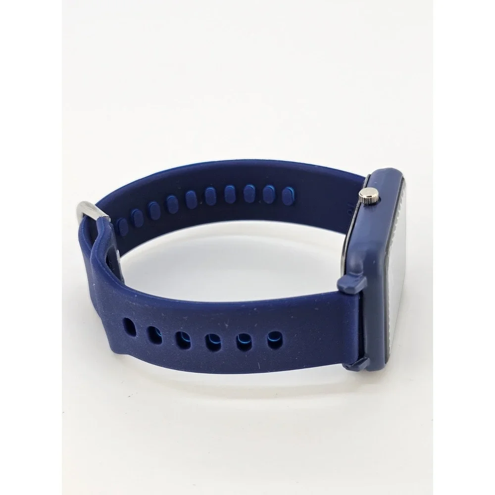Women's Easy Read Tank Watch‎ 33MM Blue Dial Blue Plastic Bands NEW Battery